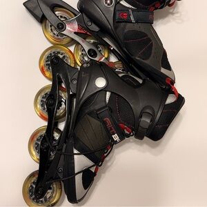 K2 F.I.T. 84 Inline Skates Mens 9.5 Black Red Fitness Rollerblades EU 42.5